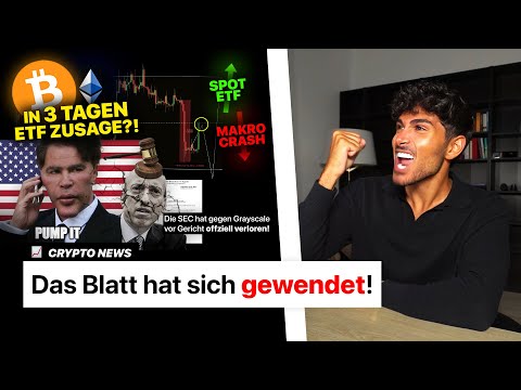 Bitcoin BREAKING: Grayscale GEWINNT gegen SEC! Grünes Licht: Spot ETF in 3 Tagen?! | Crypto News