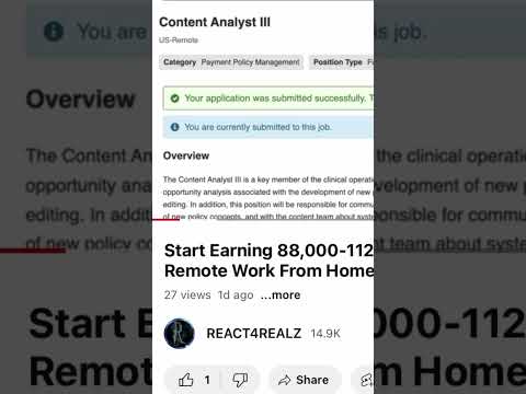 Start Earning 88,000-112,000 Per Year as a Remote Work From Home Content Analyst!!EASY JOB#workhome
