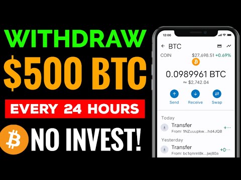 Free $500 Bitcoin Withdraw Every 23 Hours (new free Bitcoin mining site without investment)