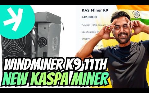 NEW Kaspa Miner K9 11Th is HERE!🔥 WindMiner 🚀 Crypto Mining India #Crypto #Kaspa #mining #asicminer