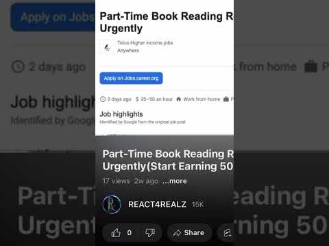 Part-Time Book Reading Remote Jobs Hiring Urgently(Start Earning 50$ an Hour) Work From Home!!