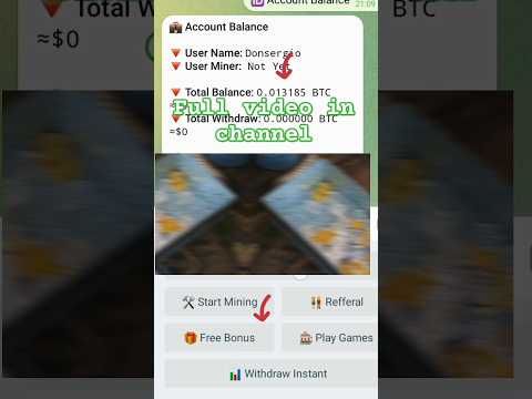 Bitcoin Mining Telegram Bot - Earn BTC without Investment | Payment Proof  #telegrambot
