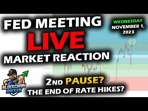LIVE Market REACTION with Bitcoin, Altcoins and Stock Market with Federal Reserve FOMC Rate Decision