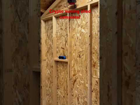 Crypto mining shed complete! Sub for full video! #cryptocurrencymining #miningfarm #bitcoinmining
