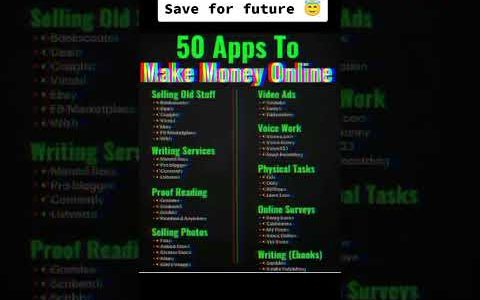 50 Apps to make money online 💰🤑 | HussainWithProgramming