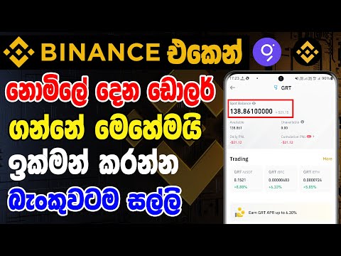 Online jobs at home | E Money In Sinhala | Free USDT Earn Sinhala | binance new event