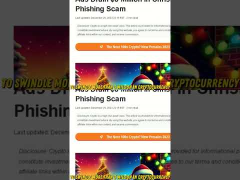 Cryptocurrency Christmas Scam Steals 3 Million Dollars