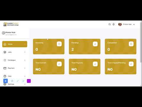How to Navigate the Printers Web Dashboard & Job management section on Everyevent