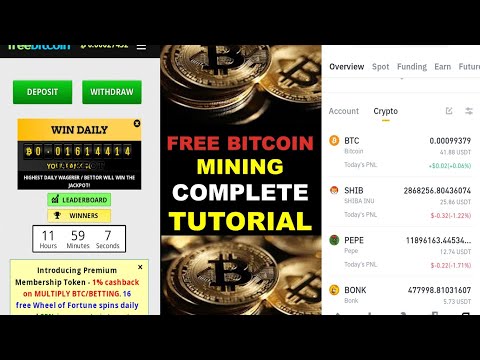 FREE BITCOIN MINING COMPLETE TUTORIAL