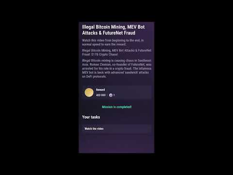 TapSwap 2024-09-08 Illegal Bitcoin Mining ... video code