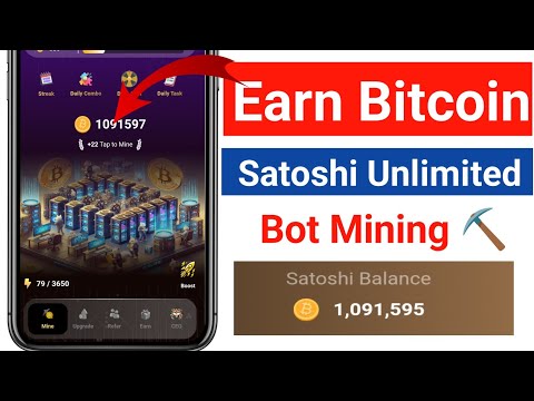 Earn Bitcoin Satoshi Unlimited Bot Mining Site Telegram Airdrops Earn Bitcoin Mining Site