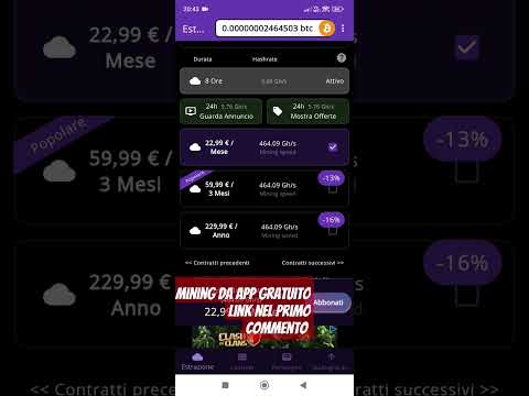 mining gratuito e android link nel primo commento #bitcoin #mining
