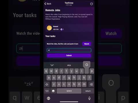 Remote Jobs tapswap code #explore #foryou #nft #crypto #tapswap #bitcoin #code #shorts #gameplay