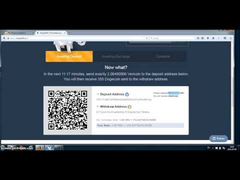 ShapeShift.io : How To Spend VeriCoin at DogeCoin Merchant