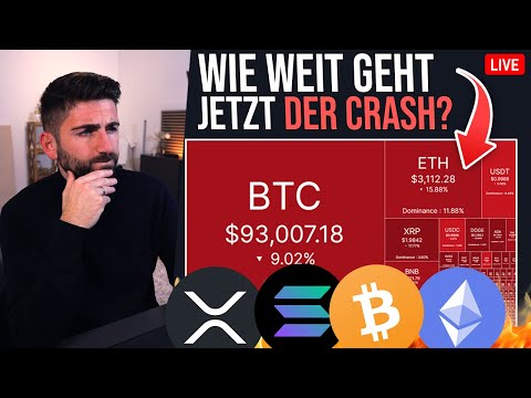 KRYPTO CRASH: Nächster Schock zum Opening? Bitcoin & Altcoin Live Reaktion + ETF Start