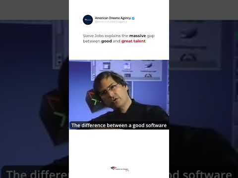 Steve Jobs explains the massive gapbetween good and great talent