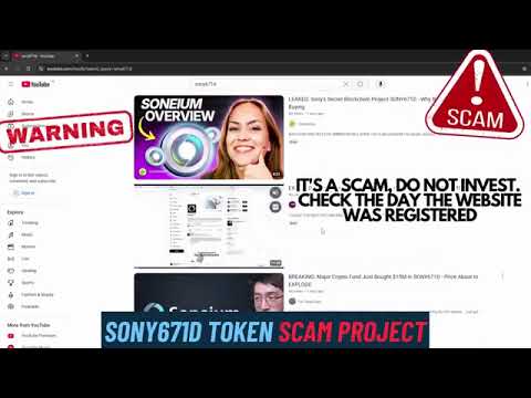 SONY56H Scam ALERT Don't Lose Your Crypto SONY56H SCAM PROJECT