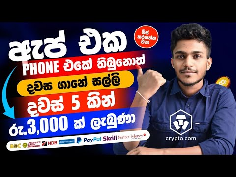 online job cryptoCom sinhala - online job cryptoCom - E money sinhala
