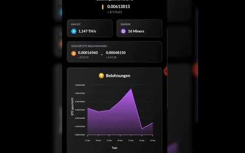 23.04.2025 Bitcoin Mining tägliche Übersicht MinerX Miner x Right Arms daily overview #btc #bitcoin