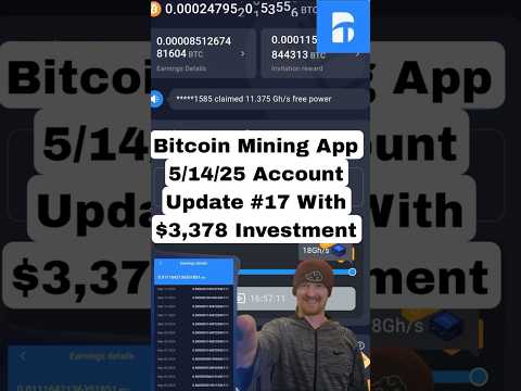 I invested over $3000 into the Bitcoin Mining App - My Current Account as of 5/14/25