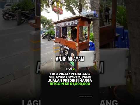 Kata pedagang Mie ayam bitcoin akan menyentuh $1000.000 #gabrielrey #cryptowave