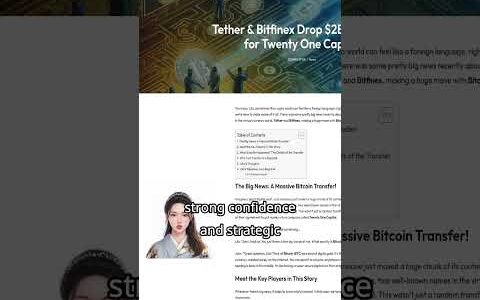 Tether &amp; Bitfinex Drop $2B in Bitcoin for Twenty One Capital