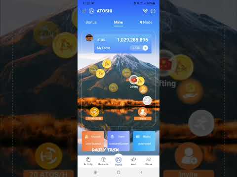 ATOS Free crypto mining app - Atoshi Global