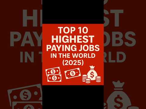 Top 10 highest paying jobs in the world (2025) #top10 #2025 #world #job #money #celebrity #athlete