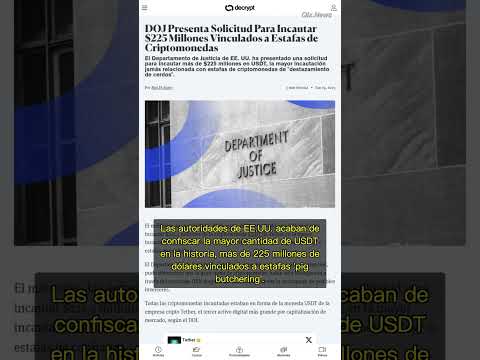 $225M USDT Confiscados: ¡El Golpe Más Grande Contra Estafas Cripto 'Pig Butchering'!