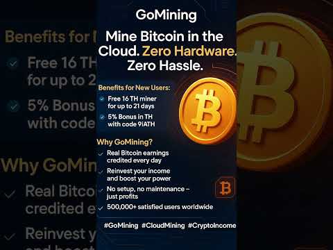 Start Mining Bitcoin for Free | 16 TH + 5% Bonus with Code 9iATH