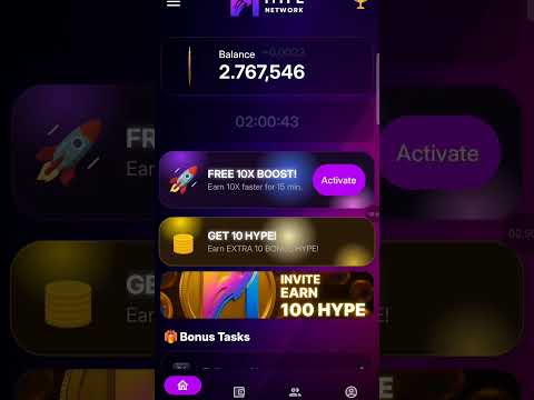 hype network crypto mining  #bitcoin #hypenetwork #mining #pinetwork