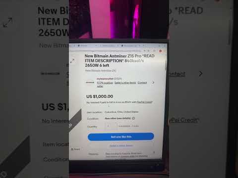 EBAY SCAM Bitcoin Payment for Crypto Miners… BEWARE!