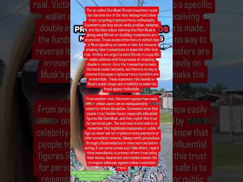 Elon Musk bitcoin scam exposed. Do not fall for this fake investment. #elonmusk #bitcoin #scamalert