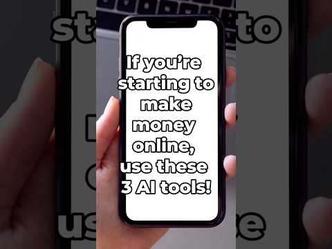 If you’re szarting to make money online, use theese 3 AI tools
