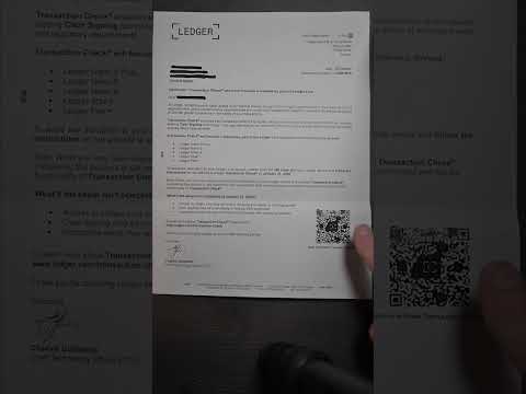 Ledger Wallet SCAM paper letter #crypto #scam #ledger #hardware #wallet #btc #xrp #Ripple #xdc #hbar