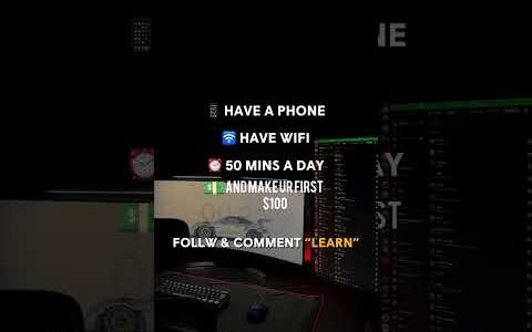 Grab your first $100 #makemoneyonline#selfimprovement#discipline#financialfreedom#mindset