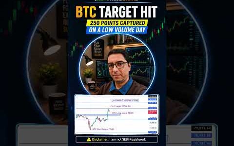 🔥 BTC 250 Points Captured Live on a Low Volume Day!