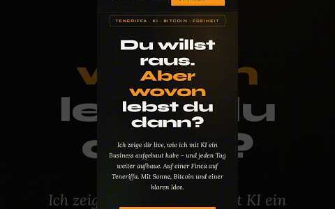 Auswandern -KI – Solarstrom – Bitcoin ☀️