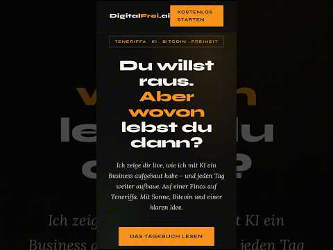 Auswandern -KI - Solarstrom - Bitcoin ☀️