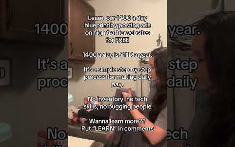 Learn the 1400 a day blueprint #workingmoms #momsmakingmoneyfromhome #makemoneyonline