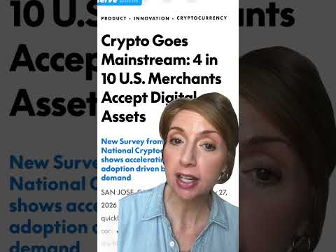 Crypto goes mainstream 4 in 10 US merchants Accept Digital Assets #crypto #usa #investing