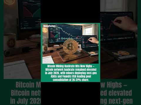 Bitcoin Mining Hashrate Hits New Highs — Bitcoin network hashrate remained elevated in July 2026.