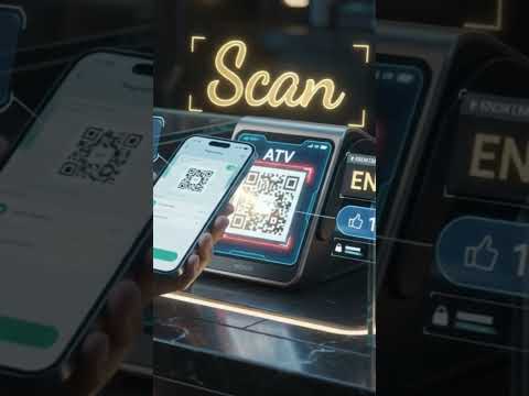 ATV QR PaymentA futuristic merchant counter featuring an illuminated ATV  #InterLink #ITLG #ITL