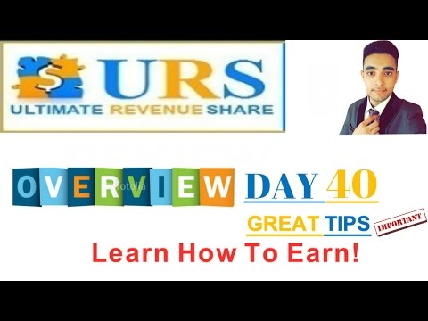 URS - Ultimaterevshare |DAY 40| GREAT TIPS ABOUT BITCOIN!!