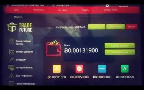 SCAM TradeFuture  0.2083% hourly. Нет Выплаты на кошельки Bitcoin и Perfect Money