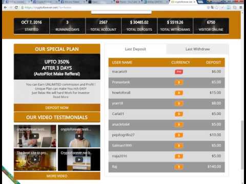 Crypto Forever STATUS: Pagando - Bitday STATUS: SCAM