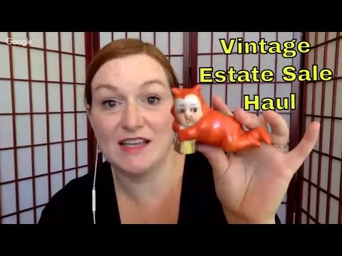 Live Garage Sale Haul Video -Vintage Pottery & Art Deco Pieces - Make Money Selling Online