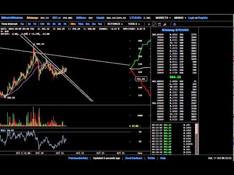 Fast-motion Bitcoinwisdom price chart 11/10/2014 [360$-357$]