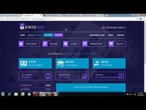 JokerPays offers one investment plan. Earn 300$/days with Jokerpay (Scam site)