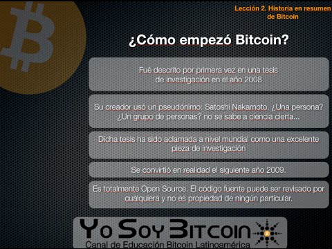 YO SOY BITCOIN. Lección 2.Historia de Bitcoin